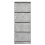 vidaXL Buffet gris béton 37 5x35x99 cm bois d'ingénierie