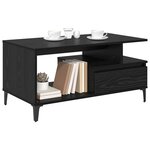 vidaXL Table basse Chêne noir 90 x 49 x 45 cm Bois d'ingénierie
