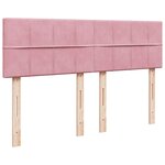 vidaXL Sommier à lattes de lit avec matelas Rose 140x190 cm Velours