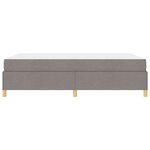 vidaXL Lit à ressorts avec matelas Taupe et blanc 140 x 190 cm tissu