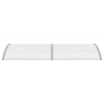 vidaXL Auvent de porte Gris 240x100 cm Polycarbonate