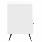 vidaXL Meuble TV Blanc brillant 102 x 34 5 x 50 cm Bois d'ingénierie