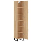 vidaXL Buffet haut Chêne sonoma 34 5x34x180 cm Bois d'ingénierie