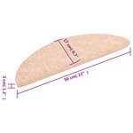 vidaXL Tapis autoadhésifs de marches 10Pièces Marron 56x17x3cm Aiguilleté