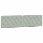 vidaXL Coussin de tête de lit gris clair 200 cm velours