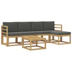 vidaXL Ensemble de canapés d'extérieur 6 pc Blanc et anthracite