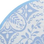 vidaXL Tapis d'extérieur bleu azuré Ø120 cm PP
