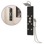 vidaXL Panneau de douche Verre 25x47 5x130 cm Noir