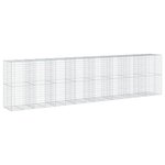 vidaXL Panier gabion avec couvercle 800x100x200 cm fer galvanisé