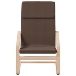 vidaXL Chaise de relaxation avec repose-pied Marron foncé Tissu