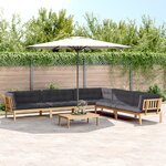 vidaXL Salon palette de jardin avec coussins 6Pièces bois d'acacia massif