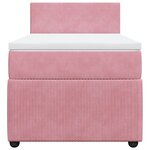 vidaXL Sommier à lattes de lit et matelas Rose 80x200 cm Velours