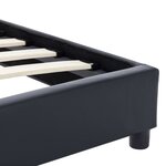 vidaXL Cadre de lit Noir Similicuir 140 x 200 cm