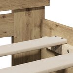 vidaXL Cadre de lit sans matelas avec tête de lit en chêne artisan 75x190 cm