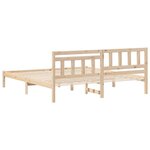 vidaXL Cadre de lit Marron 200 x 200 cm Bois massif en pin