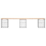vidaXL Banc de jardin design de gabion 203x31x42 cm bois massif de pin