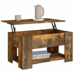 vidaXL Table basse Chêne fumé 79x49x41 cm Bois d'ingénierie