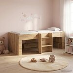 vidaXL Cadre de Lit Élevé pour Enfants 2 Pièces Chêne artisanal