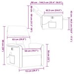 vidaXL Fauteuil inclinable de massage électrique gris foncé