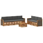 vidaXL Ensembles de canapés avec coussin 8 Pièces Bois d'Acacia Massif