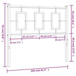 vidaXL Tête de lit métal blanc 100 cm