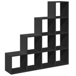 vidaXL Étagère séparatrice de pièce 4 niveaux noir 131 5x29x131 5 cm