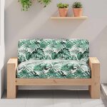 vidaXL Coussin pour assise de palette Floral Motif de feuille