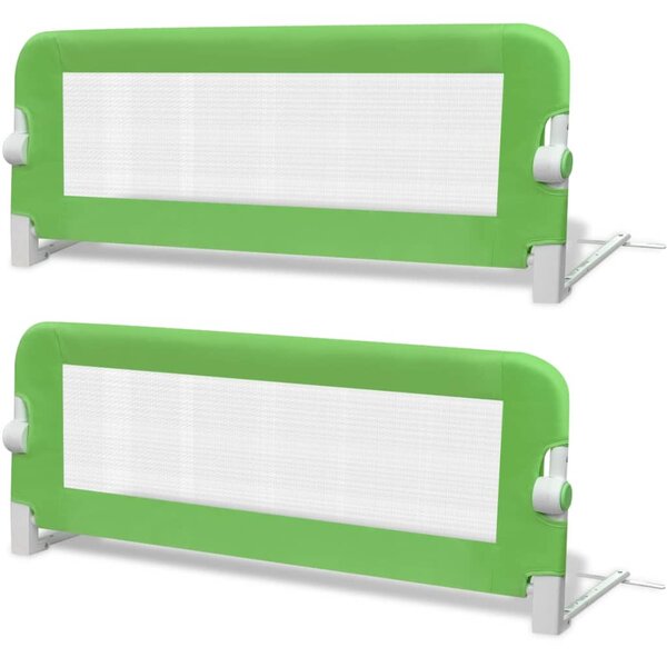 vidaXL Barrière de lit de sécurité pour tout-petits 2Pièces Vert 102x42cm