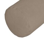 vidaXL Coussins d'accent 2 Pièces Taupe Ø 25 x 70 cm Tissu en microfibre