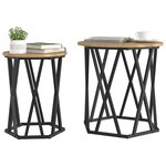 vidaXL Table basse 2 Pièces Chêne artisanal Bois d'ingénierie et acier