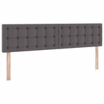 vidaXL Lit avec rangement et matelas Gris 160 x 200 cm Simili cuir