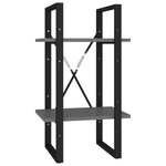 vidaXL Bibliothèque à 5 niveaux Gris 40x30x175 cm Bois ingénierie