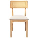 vidaXL Chaises à manger coussins 2 Pièces bois massif caoutchouc