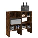 vidaXL Étagères à chaussures 2 Pièces empilable chêne fumé 89 5x30x40 cm