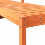 vidaXL Chaise longue cire marron 199 5x62x55 cm bois massif de pin