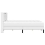 vidaXL Cadre de lit avec matelas Blanc 140 x 190 cm Simili cuir