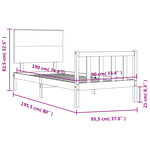 vidaXL Cadre de lit sans matelas blanc bois de pin massif