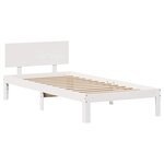 vidaXL Cadre de lit avec tiroirs sans matelas blanc 100x200 cm
