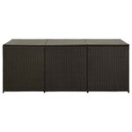 vidaXL Boîte de rangement de jardin résine tressée 180x90x70 cm marron