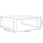 vidaXL Table basse Sonoma gris 100x100x35 cm Bois d'ingénierie