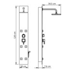 vidaXL Panneau de douche Verre 18 x 42 1 x 120 cm Noir