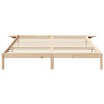 vidaXL Cadre de lit avec tables de chevet Marron Marron