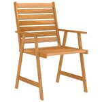 vidaXL Ensemble à manger de jardin 7 Pièces Bois d'acacia solide