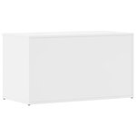 vidaXL Coffre de rangement Blanc brillant 84x42x46cm Bois d'ingénierie