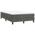 vidaXL Sommier à lattes de lit et matelas gris foncé 120x190cm velours