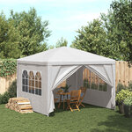 vidaXL Tente de réception 3 x 3 m Blanc