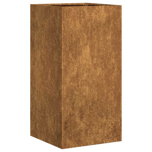 vidaXL Jardinière rouillé 40x40x80 cm acier inoxydable