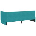 vidaXL Cadre de lit d'angle Turquoise 80 x 200 cm Velours