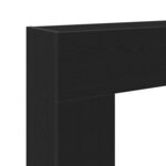 VidaXL Cadre de cheminée chêne noir 81x18x82 cm bois d'ingénierie