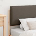 vidaXL Cadre de lit avec tête de lit rembourrée Taupe 80 x 200 cm